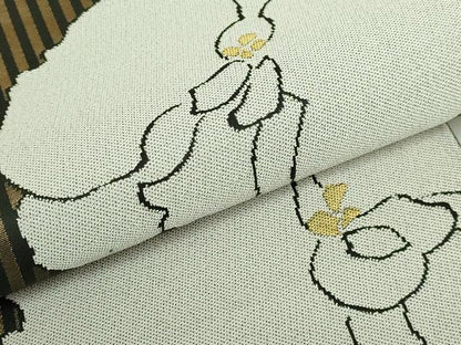 平和屋本店●極上　世界的人形師　辻村寿三郎　ジュサブロー　六通柄袋帯　胡蝶蘭　金糸　逸品　DZAB5976kh6