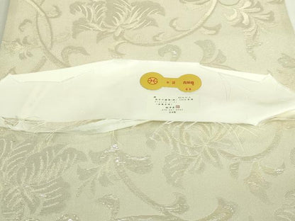 平和屋着物●極上　澤屋重兵衛　六通柄袋帯　花唐草　銀糸　証紙付き　逸品　DZAB5979kh6