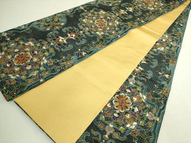 平和屋本店●極上　中国三大刺繍　スワトウ刺繍　汕頭刺繍　全通柄袋帯　正倉院花文　金糸　逸品　DZAB5982kh6
