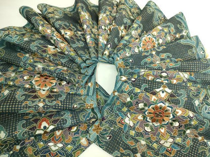 平和屋本店●極上　中国三大刺繍　スワトウ刺繍　汕頭刺繍　全通柄袋帯　正倉院花文　金糸　逸品　DZAB5982kh6