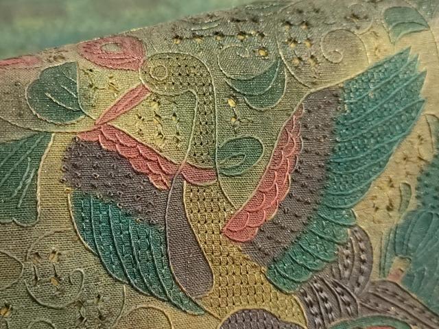 平和屋本店●極上　中国三大刺繍　スワトウ相良刺繍　総刺繍　袋帯　鳥獣花文　金彩　逸品　DZAB5983kh6