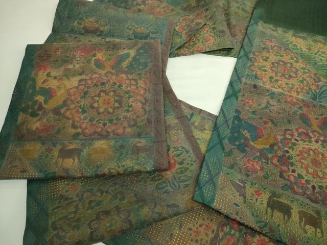 平和屋本店●極上　中国三大刺繍　スワトウ相良刺繍　総刺繍　袋帯　鳥獣花文　金彩　逸品　DZAB5983kh6