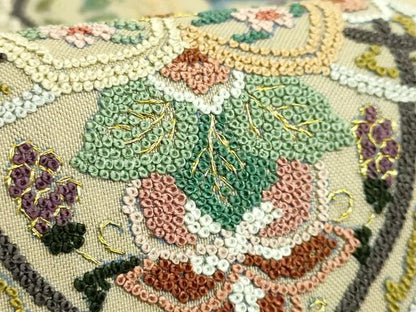 平和屋本店●極上　中国三大刺繍　総相良刺繍　総刺繍　袋帯　正倉院花文　金糸　逸品　DZAB5984kh6