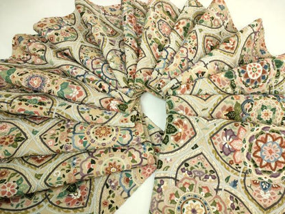 平和屋本店●極上　中国三大刺繍　総相良刺繍　総刺繍　袋帯　正倉院花文　金糸　逸品　DZAB5984kh6
