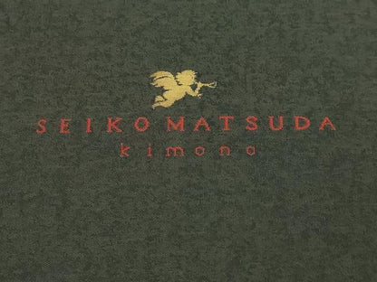 平和屋着物●極上　松田聖子　SEIKOMATSUDA　九寸名古屋帯　丸文　黒地　逸品　DZAB5992kh6