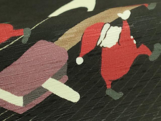平和屋着物●極上　太鼓柄　京袋帯　WAKKA　ワッカ　サンタクロース　レコード　逸品　DZAB6000kh6