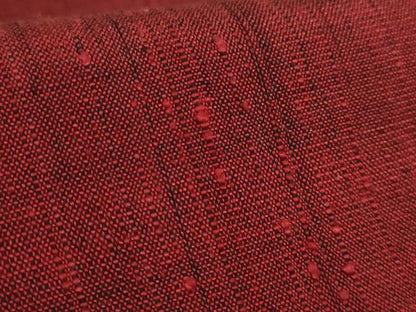 平和屋着物●極上　浦野理一　経節紬　つけ帯　濃い紅海老茶色地　逸品　DZAB6001kh6