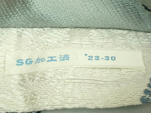 平和屋着物●極上　両面　半幅帯　藍　舞桜　萩　逸品　DZAB6011kh6