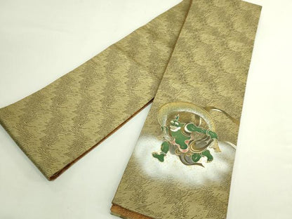 平和屋着物●極上　半幅帯　螺鈿　風神雷神　金彩　逸品　DZAB6018kh6