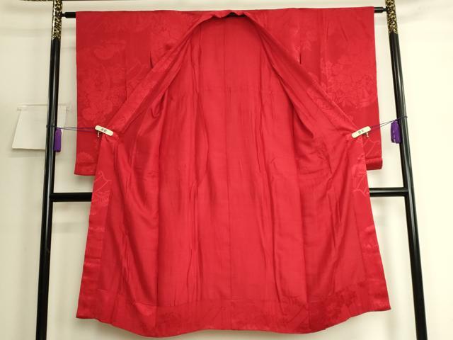 平和屋着物●アンティーク　大正ロマン　長襦袢　袷　花車地紋　逸品　DZAB6037kh6
