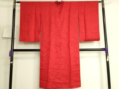平和屋着物●アンティーク　大正ロマン　長襦袢　袷　飛鶴地紋　逸品　DZAB6041kh6