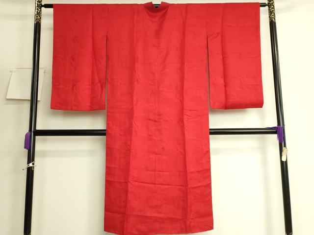 平和屋着物●アンティーク　大正ロマン　長襦袢　袷　飛鶴地紋　逸品　DZAB6041kh6
