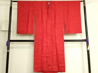 平和屋着物●アンティーク　大正ロマン　長襦袢　袷　飛鶴地紋　逸品　DZAB6041kh6