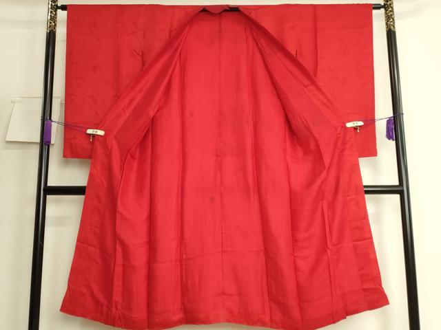 平和屋着物●アンティーク　大正ロマン　長襦袢　袷　飛鶴地紋　逸品　DZAB6041kh6