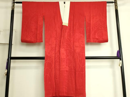 平和屋着物●アンティーク　大正ロマン　長襦袢　袷　花丸地紋　逸品　DZAB6042kh6