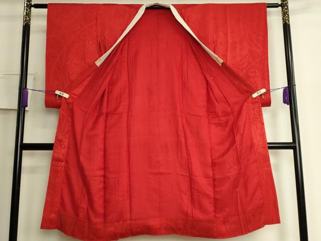 平和屋着物●アンティーク　大正ロマン　長襦袢　袷　花丸地紋　逸品　DZAB6042kh6