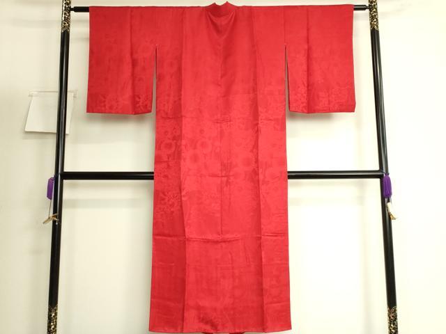 平和屋着物●アンティーク　大正ロマン　長襦袢　袷　花丸地紋　逸品　DZAB6043kh6