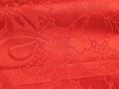 平和屋着物●アンティーク　大正ロマン　長襦袢　袷　飛鶴花地紋　半衿刺繍　逸品　DZAB6046kh6
