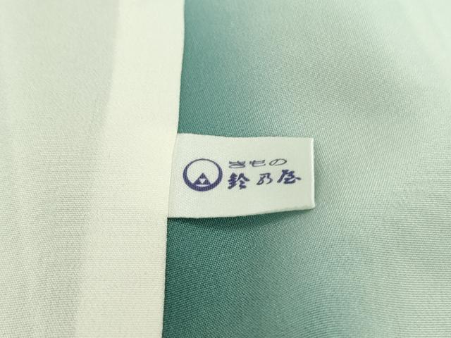 平和屋本店●極上　本場結城紬　重要無形文化財　奥順謹製　100亀甲　飛び亀甲柄　色紙重ね草葉文　灰青色地　証紙付き　逸品　DZAB6059kh6