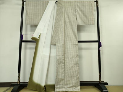 平和屋本店●極上　東郷織物謹製　本場大島紬　草木染　小絣入り全面ポツ絣　新村スミ子作　正絹　証紙付き　逸品　DZAB6061kh6