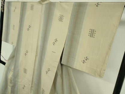 平和屋着物▽極上　本場琉球絣　紬　単衣　野原俊雄作　手おり　証紙付き　逸品　未使用　DZAB6065kh6