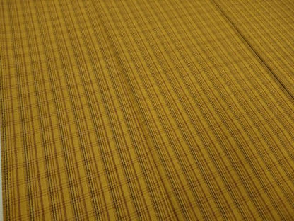平和屋本店●極上　本場黄八丈　まるまなこ　紬　格子　逸品　DZAB6066kh6