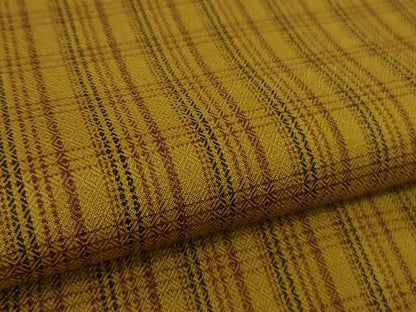 平和屋本店●極上　本場黄八丈　まるまなこ　紬　格子　逸品　DZAB6066kh6