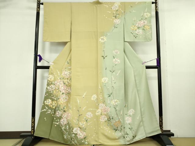 平和屋本店●極上　訪問着　友禅　枝花文　暈し染め　逸品　未使用　DZAB6078kh6