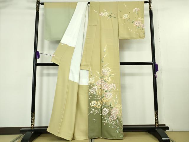 平和屋本店●極上　訪問着　友禅　枝花文　暈し染め　逸品　未使用　DZAB6078kh6