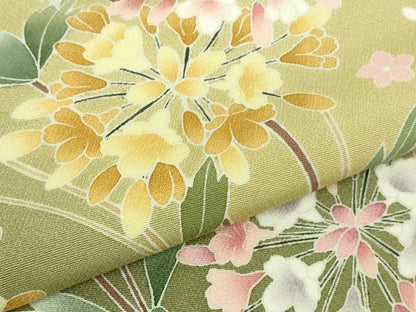 平和屋本店●極上　訪問着　友禅　枝花文　暈し染め　逸品　未使用　DZAB6078kh6
