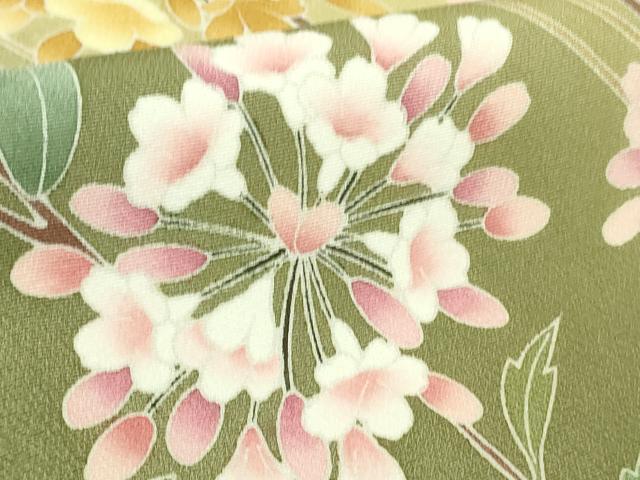平和屋本店●極上　訪問着　友禅　枝花文　暈し染め　逸品　未使用　DZAB6078kh6