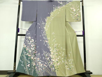 平和屋着物●極上　訪問着　友禅　枝花文　枝蕾　逸品　DZAB6080kh6