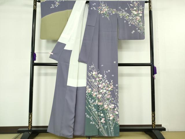 平和屋着物●極上　訪問着　友禅　枝花文　枝蕾　逸品　DZAB6080kh6