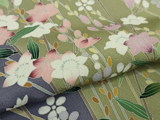 平和屋着物●極上　訪問着　友禅　枝花文　枝蕾　逸品　DZAB6080kh6