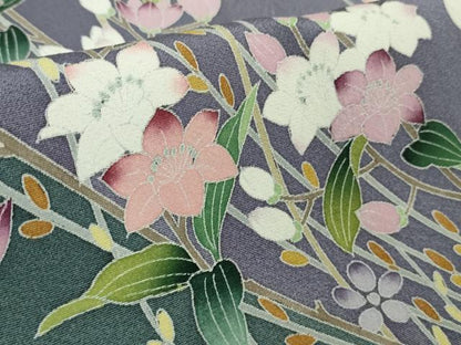 平和屋着物●極上　訪問着　友禅　枝花文　枝蕾　逸品　DZAB6080kh6