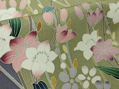 平和屋着物●極上　訪問着　友禅　枝花文　枝蕾　逸品　DZAB6080kh6