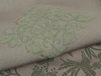 平和屋本店●極上 山口美術織物 皇室 伊勢神宮御用 西陣織 訪問着 お召地 桐竹鳳凰菱文 薄い鳩羽鼠色地 反端付き 逸品 未使用　DZAB6087kh6