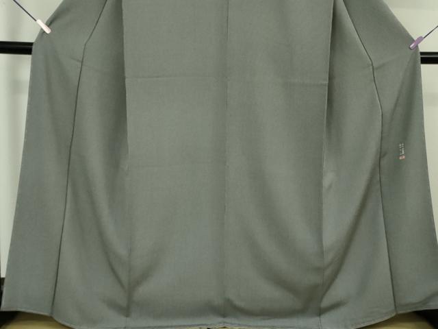 平和屋着物●極上　彫士：住田双光　染士：西宮伊智郎　江戸小紋　毛万筋　炭消色×鈍色　逸品　未使用　DZAB6090kh6
