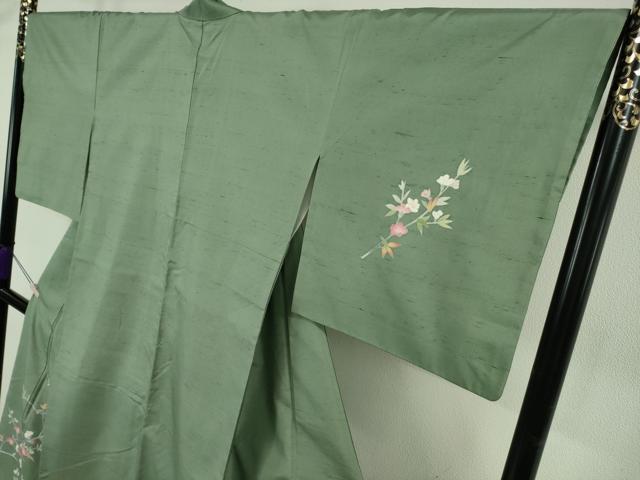 平和屋本店●極上 本加賀友禅作家 成竹登茂男 石川県指定無形文化財 牛首紬 白山工房 手織 訪問着 銀座おゝぎ屋 証紙付き 逸品 DZAB6099kh6