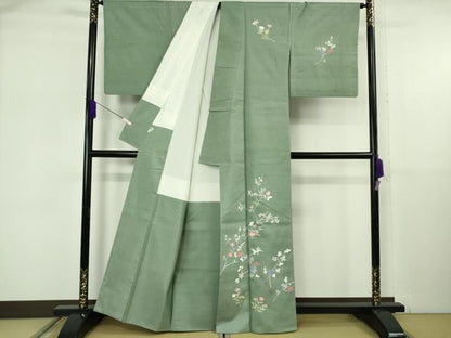 平和屋本店●極上 本加賀友禅作家 成竹登茂男 石川県指定無形文化財 牛首紬 白山工房 手織 訪問着 銀座おゝぎ屋 証紙付き 逸品 DZAB6099kh6