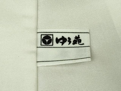 平和屋本店●極上　山下八百子　本場黄八丈　市松綾織　紬　色無地　黄支子色　逸品　DZAB6102kh6