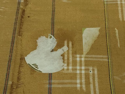 平和屋着物●極上　本場琉球絣　紬　丁字染色地　反端付き　逸品　DZAB6110kh6