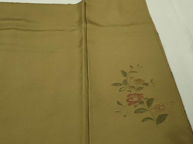 平和屋着物●極上　中国三大刺繍 スワトウ刺繍 汕頭刺繍 蘇州刺繍 訪問着 正倉院花唐草文 桑染色 暈し染め 金糸 逸品 未使用　DZAB6119kh6