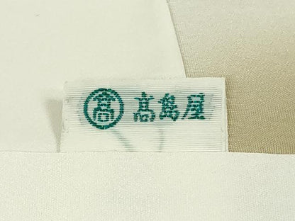平和屋本店●極上　創業460年・千總　訪問着　紬地　霰文　枯色地　高島屋扱い　逸品　未使用　DZAB6129kh6