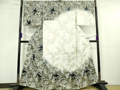 平和屋本店●極上　訪問着　花萩文　暈し染め　金彩　逸品　DZAB6132kh6
