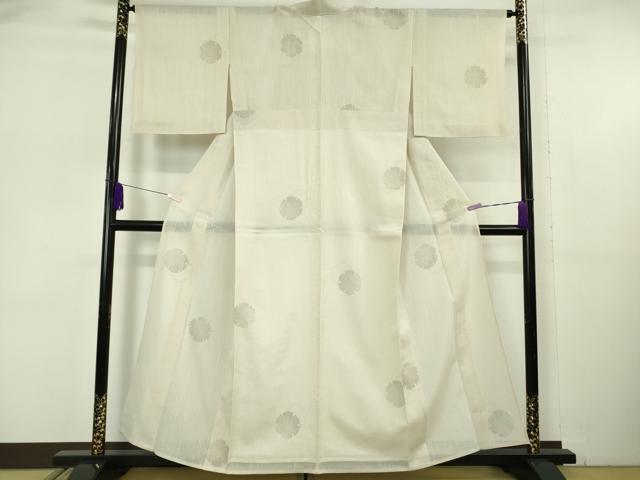 平和屋本店＊極上 夏物 結城紬 夏結城 100亀甲 飛び亀甲柄 雪輪重ね