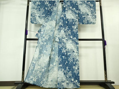 平和屋本店∴極上 夏物 浴衣 綿紅梅 秋草文 綿 ゑり善扱い たとう紙付き 逸品 DZAB6153kh6