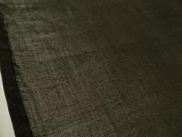 平和屋着物＊極上 夏物 本場小千谷ちぢみ 麻 色無地 黒紅色 逸品 未使用 DZAB6154kh6