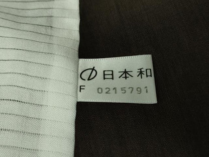 平和屋着物＊極上 夏物 本場小千谷ちぢみ 麻 色無地 黒紅色 逸品 未使用 DZAB6154kh6