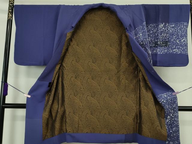 平和屋着物∞極上　コート作家　三本賢　和装コート　ロングコート　金彩　つけ衿付き　逸品　DZAB6159kh6